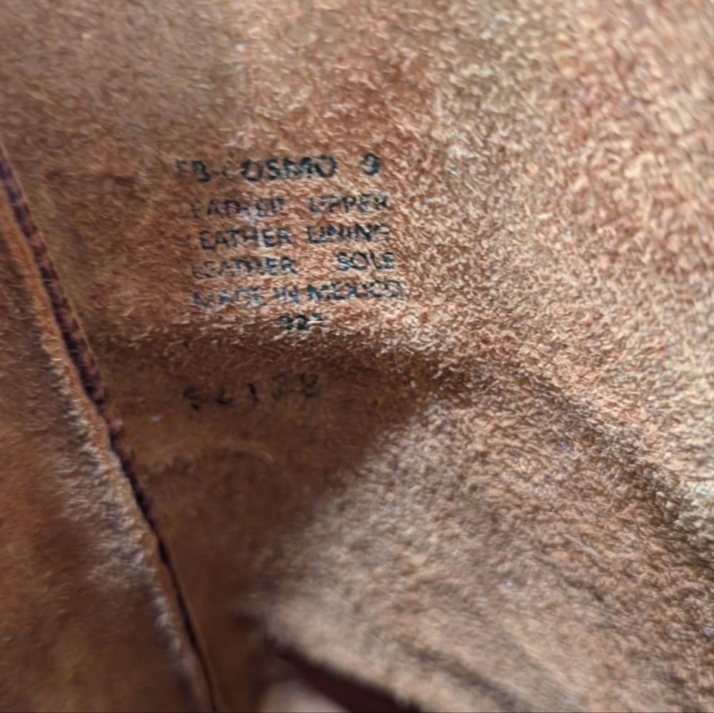 FreeBird By Steven COSMO Cognac Distressed Leather Back Lace Up Corset Boots 9 - Picture 12 of 13